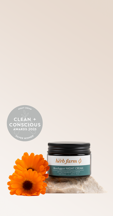 The Herb Farm - MenoSupport Night Cream - Hormone support - Menopause Support - Colean + Conscious Awards 2025