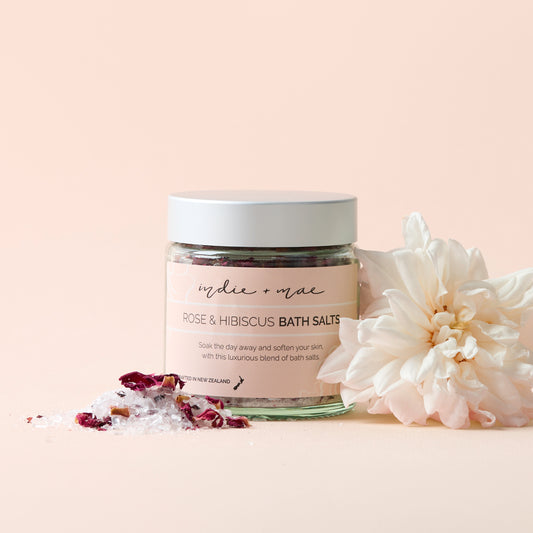 Indie + Mae Bath Salts - Rose & Hibiscus | 120ml