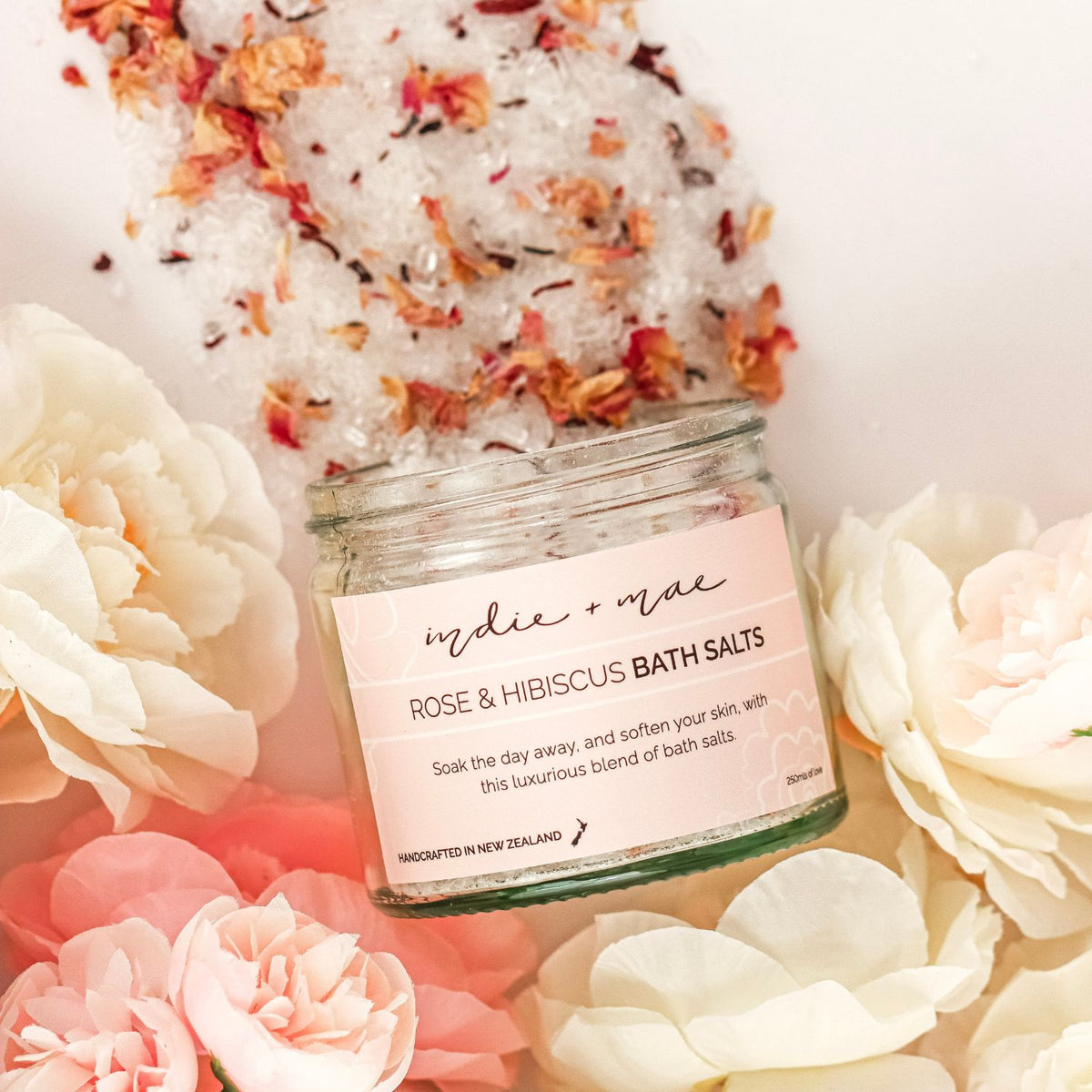 Bath Salts - Rose & Hibiscus | Indie + Mae secondary