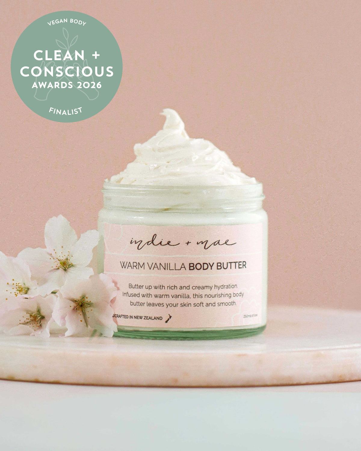 Body Butter - Warm Vanilla | 250ml | Indie + Mae secondary