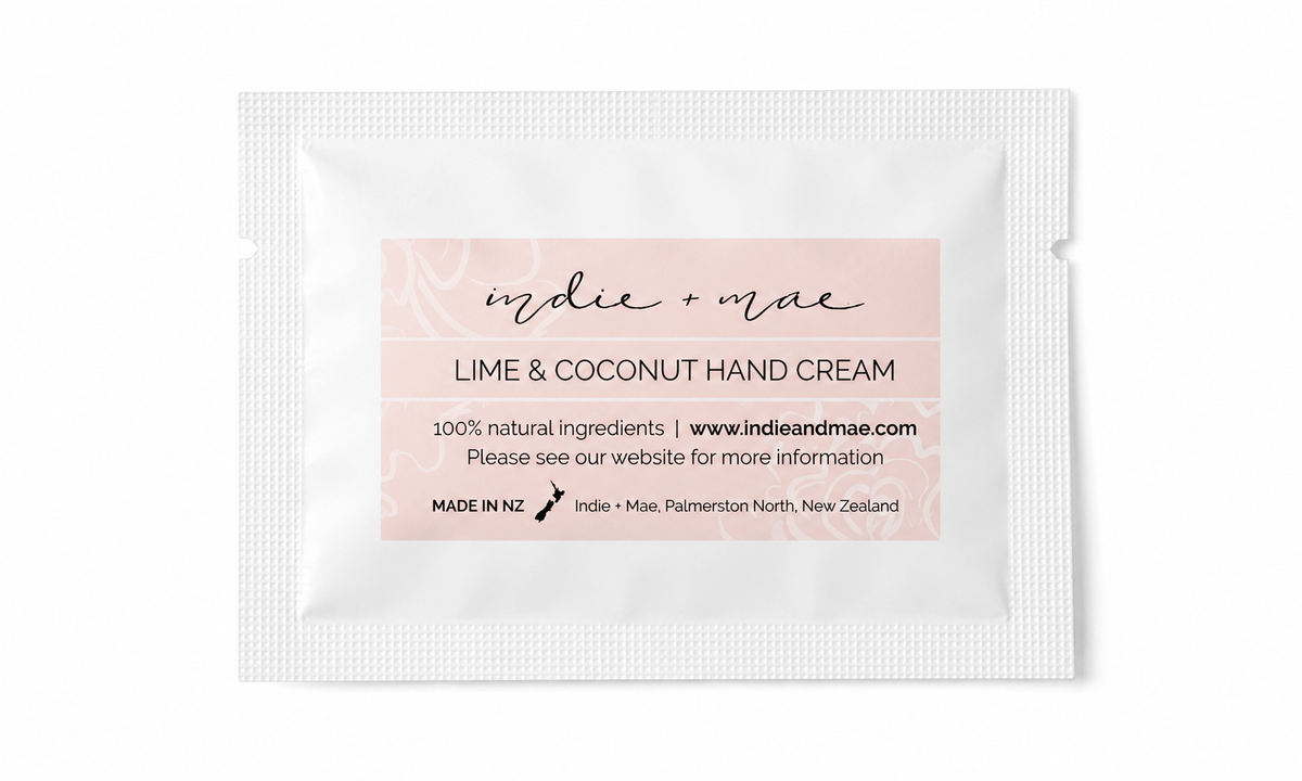 Hand Cream - Coconut & Lime Sample Sachet | Indie + Mae primary