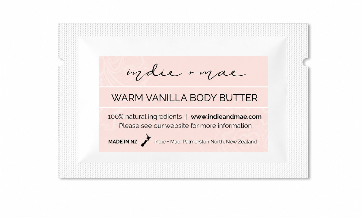 Body Butter - Warm Vanilla Sample Sachet | Indie + Mae primary